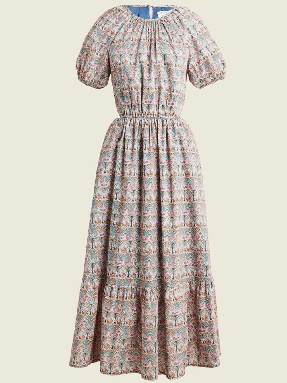 J. Crew Crew Liberty Side Cutout Dress In Giorga Duke Print Size 8 Style# BG128 - Picture 12 of 12